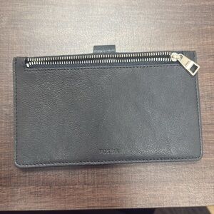 Large slim fossil wallet